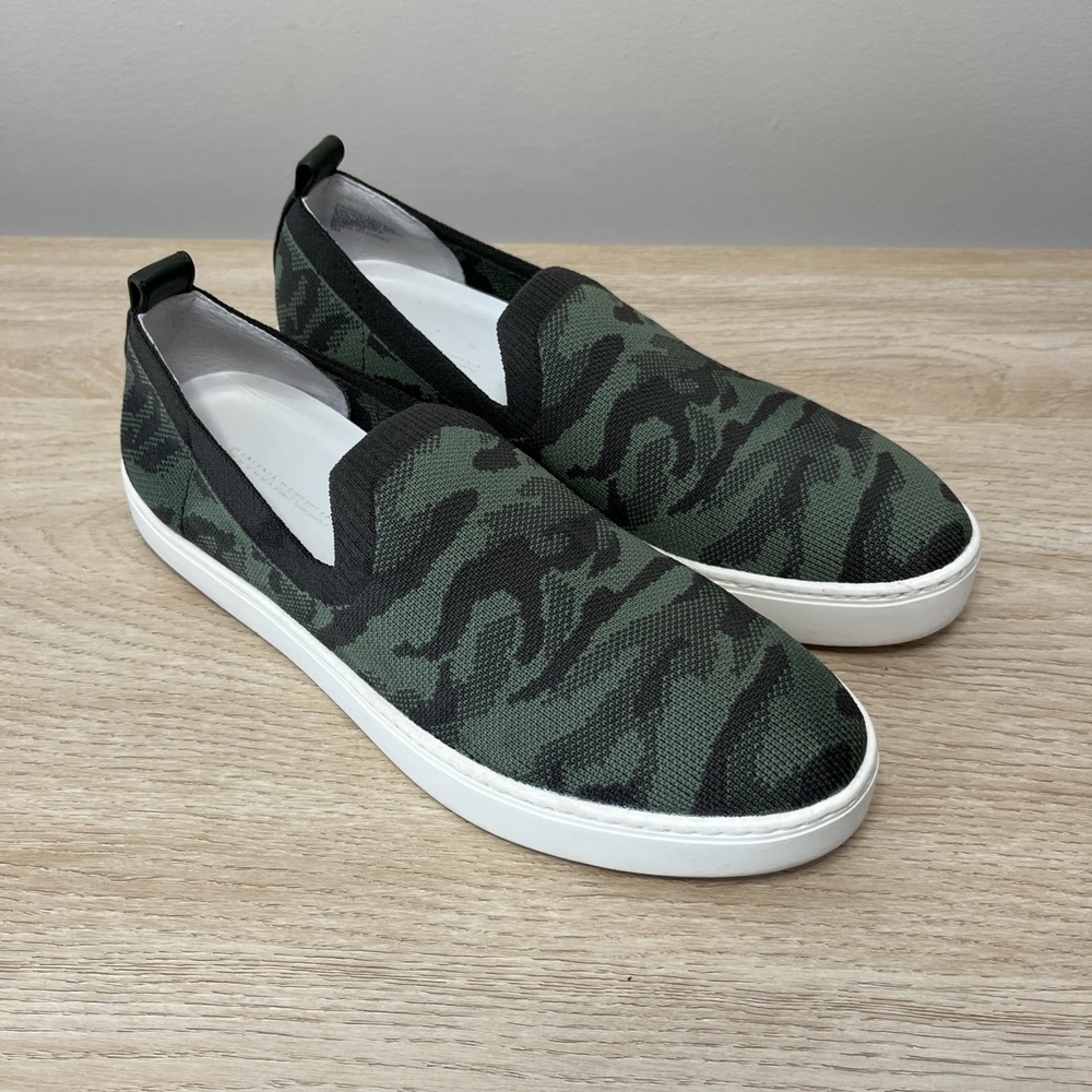 Banana Republic Women's Sustainable Flyknit Slip on Sneaker Olive Camo Size 7